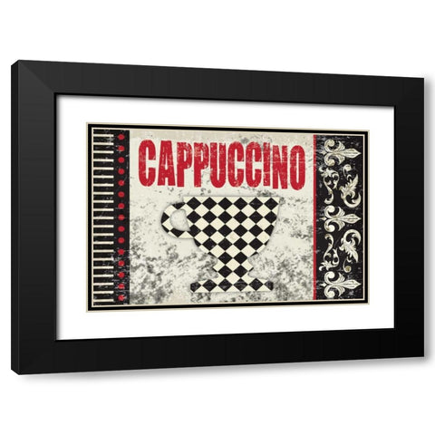 Cappuccino Fantastico 3 Black Modern Wood Framed Art Print with Double Matting by Hogan, Melody