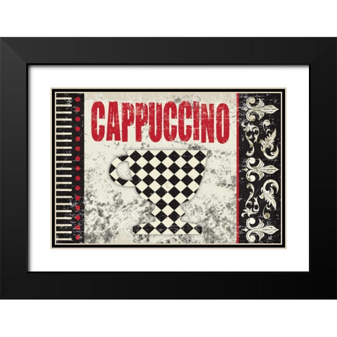 Cappuccino Fantastico 3 Black Modern Wood Framed Art Print with Double Matting by Hogan, Melody