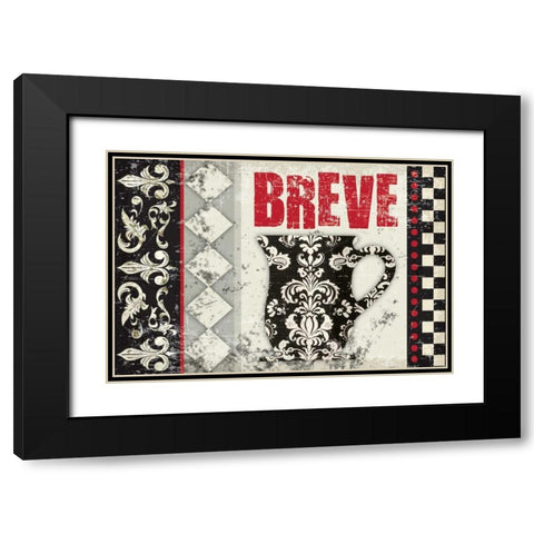 Breve Delicioso 3 Black Modern Wood Framed Art Print with Double Matting by Hogan, Melody