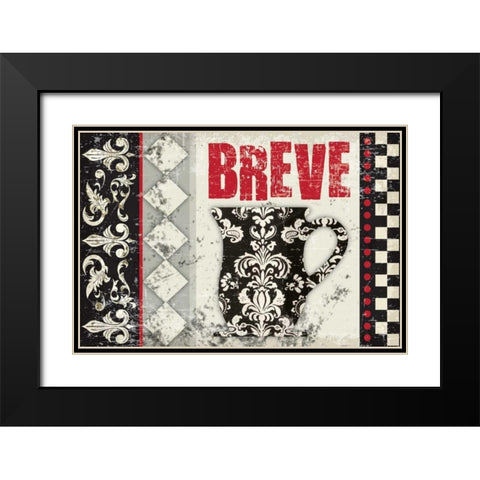 Breve Delicioso 3 Black Modern Wood Framed Art Print with Double Matting by Hogan, Melody