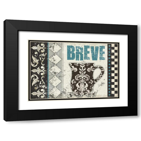 Breve Delicioso Black Modern Wood Framed Art Print with Double Matting by Hogan, Melody