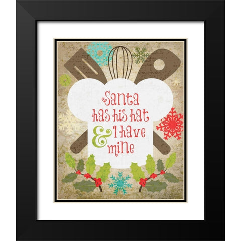 Christmas Kitchen 3 Black Modern Wood Framed Art Print with Double Matting by Hogan, Melody