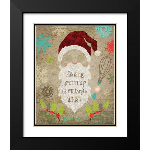 Santas Kitchen 1 Black Modern Wood Framed Art Print with Double Matting by Hogan, Melody