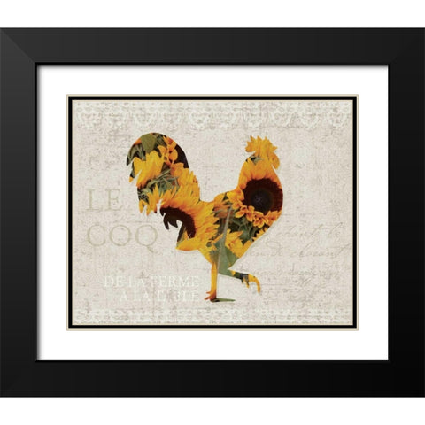 Flower Farm Roster Black Modern Wood Framed Art Print with Double Matting by Hogan, Melody