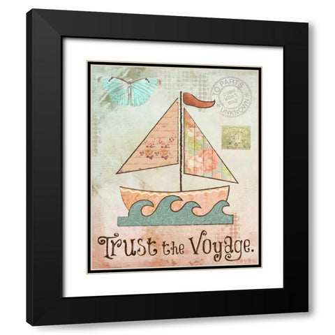 Vintage Sea 1 Black Modern Wood Framed Art Print with Double Matting by Hogan, Melody