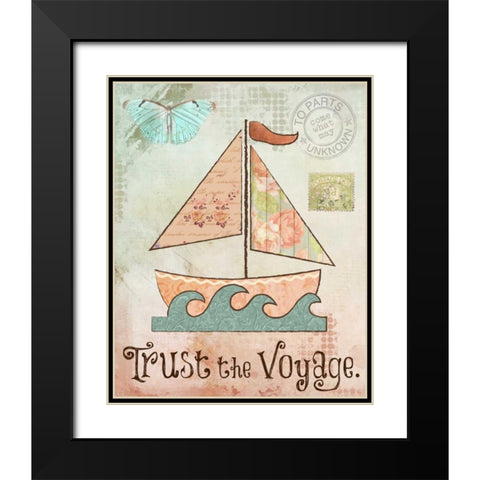 Vintage Sea 1 Black Modern Wood Framed Art Print with Double Matting by Hogan, Melody