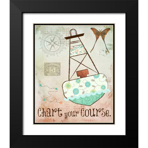 Vintage Sea 2 Black Modern Wood Framed Art Print with Double Matting by Hogan, Melody