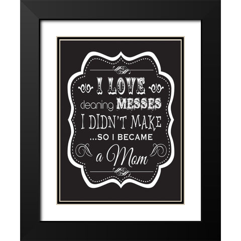 Bath Chalk 2 Black Modern Wood Framed Art Print with Double Matting by Hogan, Melody