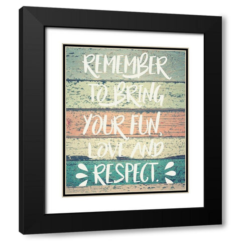 Love and Respect Black Modern Wood Framed Art Print with Double Matting by Hogan, Melody