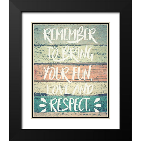 Love and Respect Black Modern Wood Framed Art Print with Double Matting by Hogan, Melody