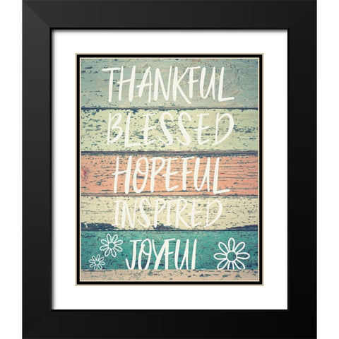 Inspired Joyful Black Modern Wood Framed Art Print with Double Matting by Hogan, Melody