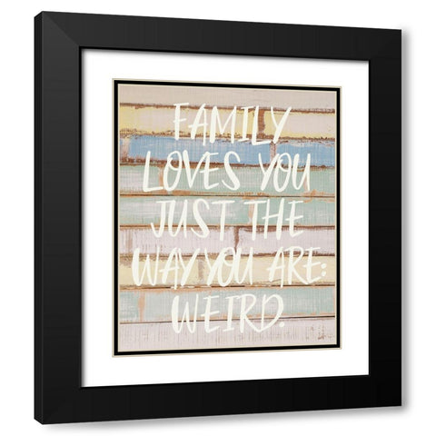 Funny Family 1 Black Modern Wood Framed Art Print with Double Matting by Hogan, Melody