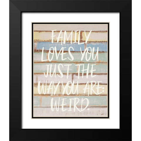 Funny Family 1 Black Modern Wood Framed Art Print with Double Matting by Hogan, Melody