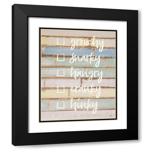 Funny Family 2 Black Modern Wood Framed Art Print with Double Matting by Hogan, Melody