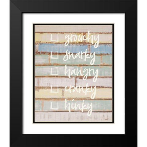 Funny Family 2 Black Modern Wood Framed Art Print with Double Matting by Hogan, Melody