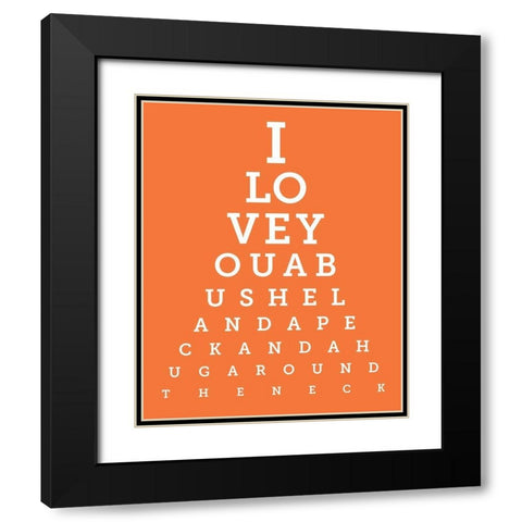 Colorful Eye Chart 3 Black Modern Wood Framed Art Print with Double Matting by Hogan, Melody