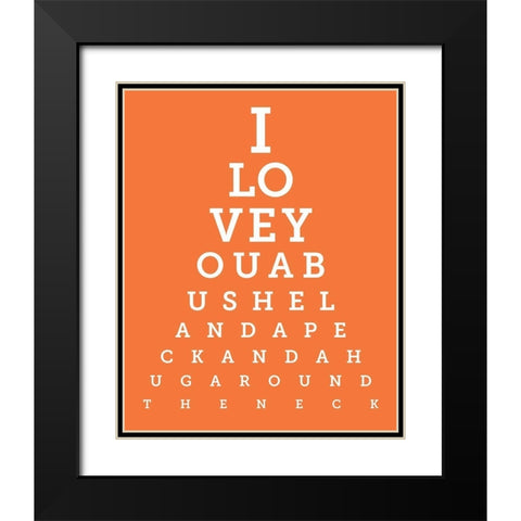 Colorful Eye Chart 3 Black Modern Wood Framed Art Print with Double Matting by Hogan, Melody