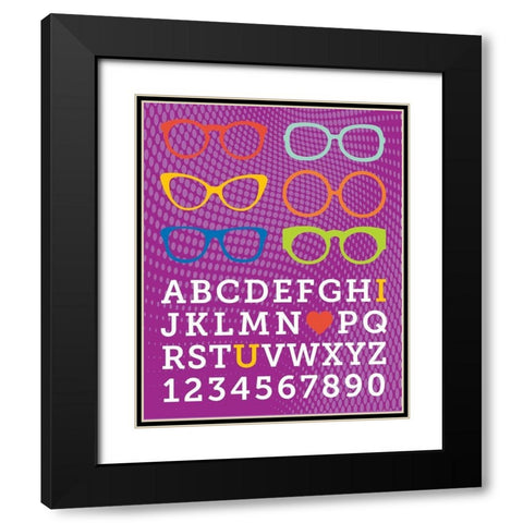 Serious Reading 4 Black Modern Wood Framed Art Print with Double Matting by Hogan, Melody
