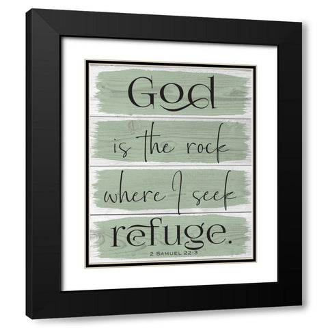 God Wood Panels Color 1 Black Modern Wood Framed Art Print with Double Matting by Hogan, Melody
