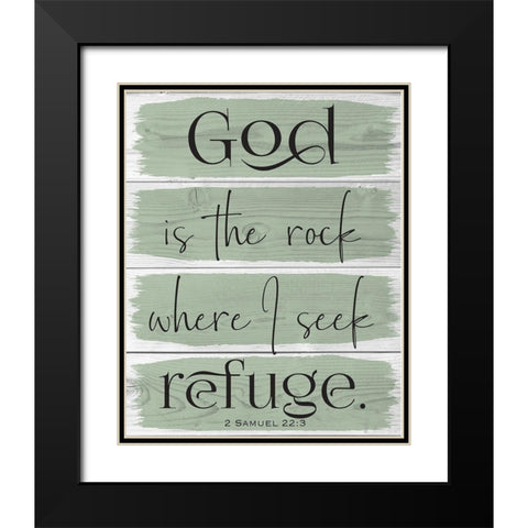 God Wood Panels Color 1 Black Modern Wood Framed Art Print with Double Matting by Hogan, Melody