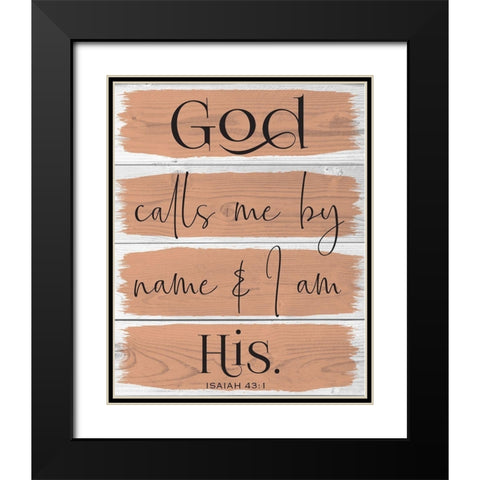 God Wood Panels 3 Black Modern Wood Framed Art Print with Double Matting by Hogan, Melody