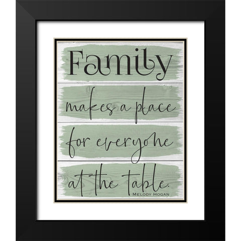 Life Wood Panels  Color 1 Black Modern Wood Framed Art Print with Double Matting by Hogan, Melody