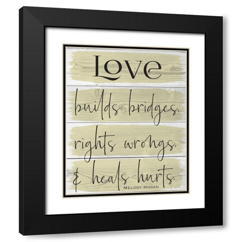 Life Wood Panels  Color 2 Black Modern Wood Framed Art Print with Double Matting by Hogan, Melody