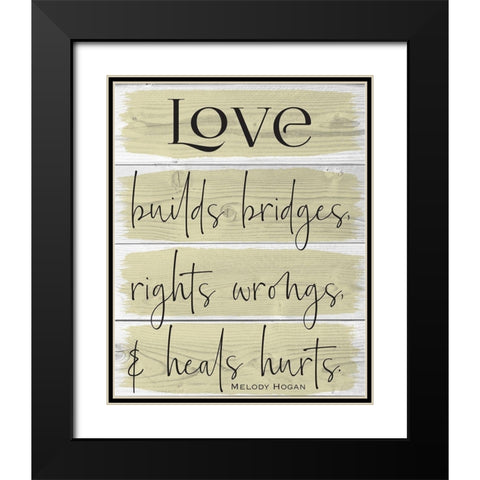 Life Wood Panels  Color 2 Black Modern Wood Framed Art Print with Double Matting by Hogan, Melody