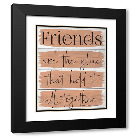 Life Wood Panels  Color 3 Black Modern Wood Framed Art Print with Double Matting by Hogan, Melody