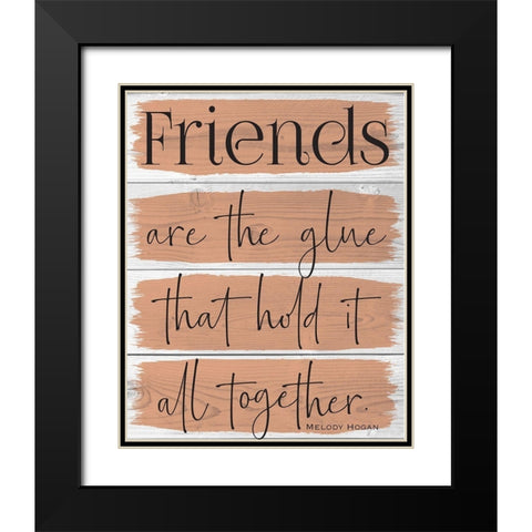 Life Wood Panels  Color 3 Black Modern Wood Framed Art Print with Double Matting by Hogan, Melody