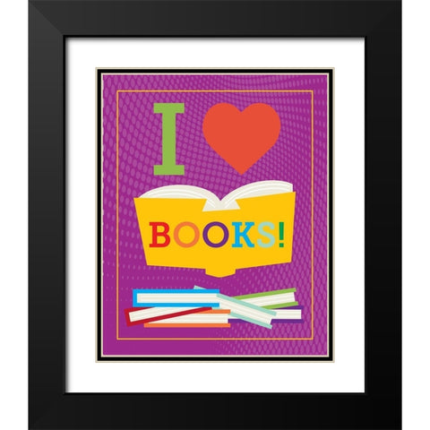 Read Books 4 Black Modern Wood Framed Art Print with Double Matting by Hogan, Melody