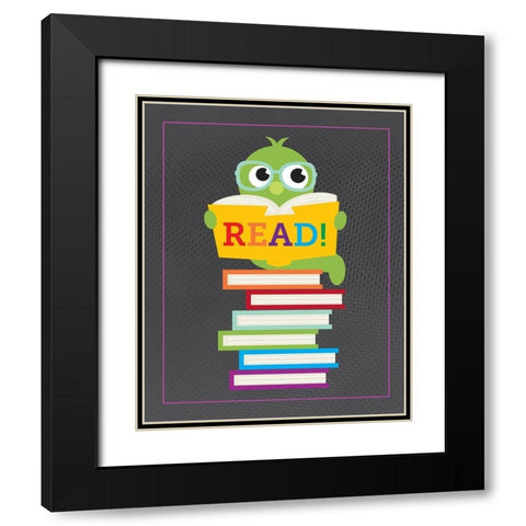 Read Books 5 Black Modern Wood Framed Art Print with Double Matting by Hogan, Melody
