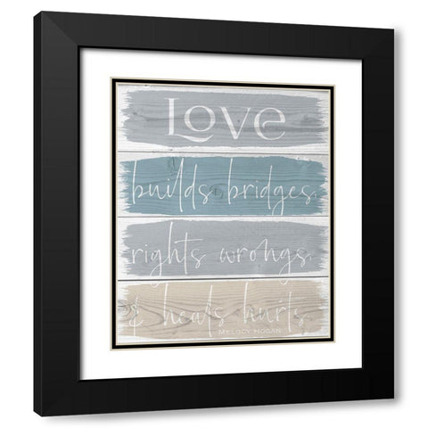 Spring Bridges 1 Black Modern Wood Framed Art Print with Double Matting by Hogan, Melody
