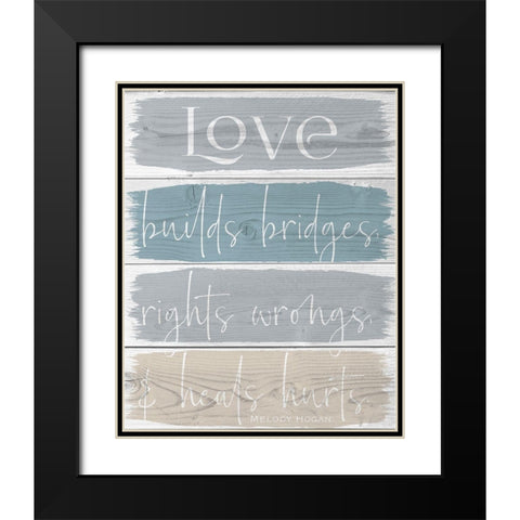 Spring Bridges 1 Black Modern Wood Framed Art Print with Double Matting by Hogan, Melody