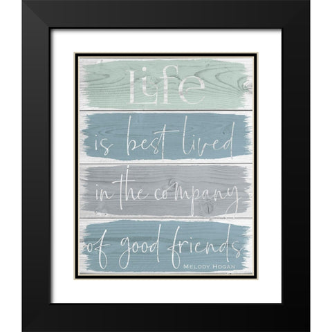 Life Spring Wood 1 Black Modern Wood Framed Art Print with Double Matting by Hogan, Melody