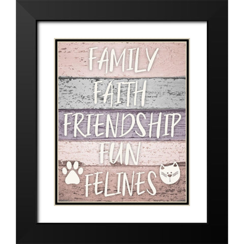 Color Wood Signs Black Modern Wood Framed Art Print with Double Matting by Hogan, Melody