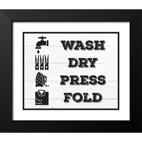 Laundry Shiplap 2 Black Modern Wood Framed Art Print with Double Matting by Hogan, Melody