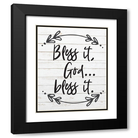 God Bless 5 Black Modern Wood Framed Art Print with Double Matting by Hogan, Melody