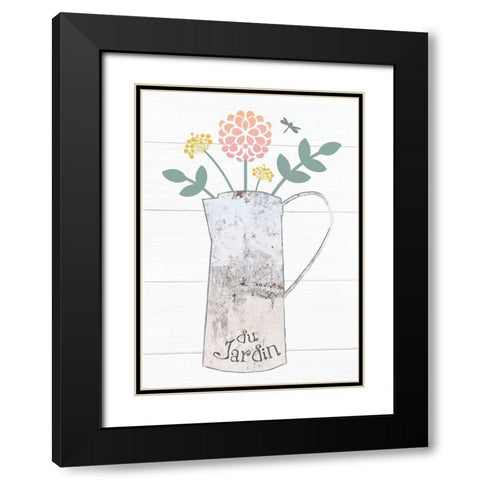 Pitcher Botanicals Pastel 2 Black Modern Wood Framed Art Print with Double Matting by Hogan, Melody
