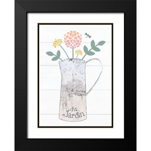 Pitcher Botanicals Pastel 2 Black Modern Wood Framed Art Print with Double Matting by Hogan, Melody