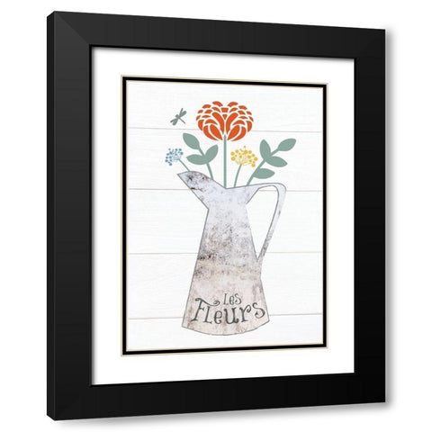 Pitcher Botanicals Primary 1 Black Modern Wood Framed Art Print with Double Matting by Hogan, Melody