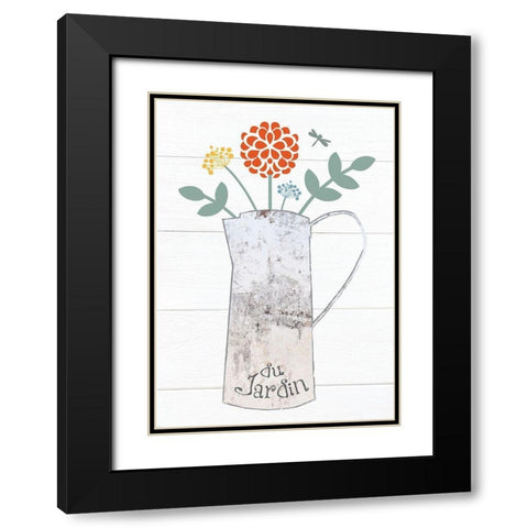 Pitcher Botanicals Primary 2 Black Modern Wood Framed Art Print with Double Matting by Hogan, Melody