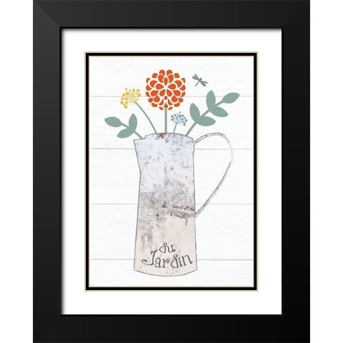 Pitcher Botanicals Primary 2 Black Modern Wood Framed Art Print with Double Matting by Hogan, Melody