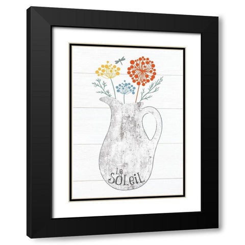 Pitcher Botanicals Primary 3 Black Modern Wood Framed Art Print with Double Matting by Hogan, Melody