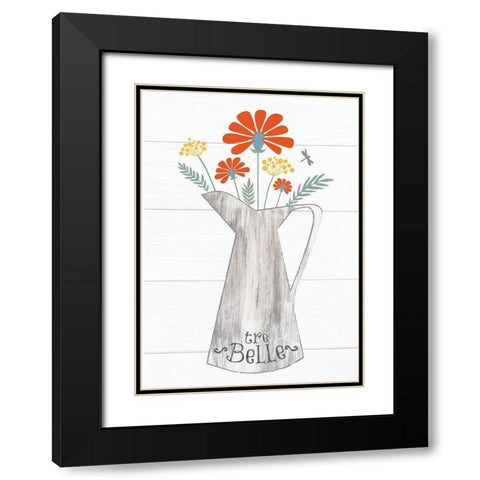 Pitcher Botanicals Primary 5 Black Modern Wood Framed Art Print with Double Matting by Hogan, Melody