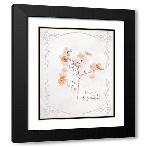 Baby Floral 3 Black Modern Wood Framed Art Print with Double Matting by Hogan, Melody