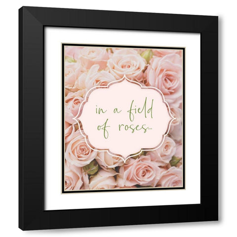 Baby Floral 5 Black Modern Wood Framed Art Print with Double Matting by Hogan, Melody