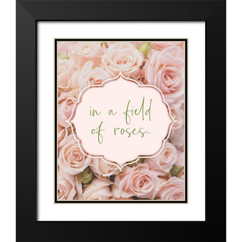 Baby Floral 5 Black Modern Wood Framed Art Print with Double Matting by Hogan, Melody