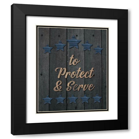 Police Officer 2 Black Modern Wood Framed Art Print with Double Matting by Hogan, Melody