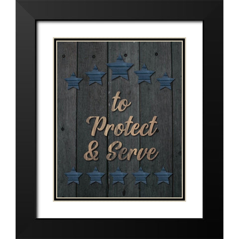 Police Officer 2 Black Modern Wood Framed Art Print with Double Matting by Hogan, Melody